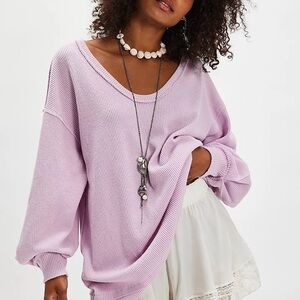 NWT Free People Coast 2 Coast Thermal - Blush Lilac